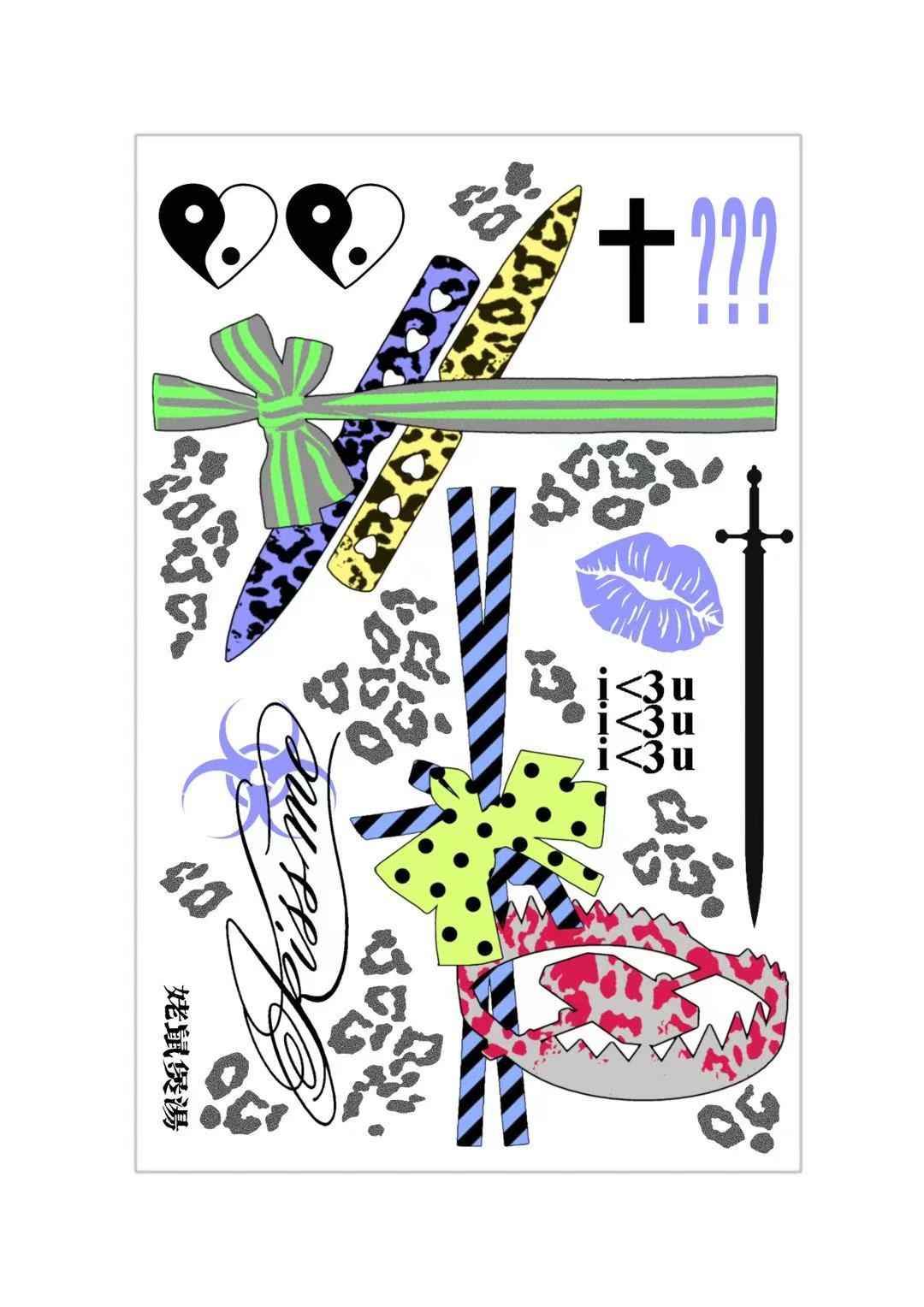 Tattoo Sticker Sheet 1