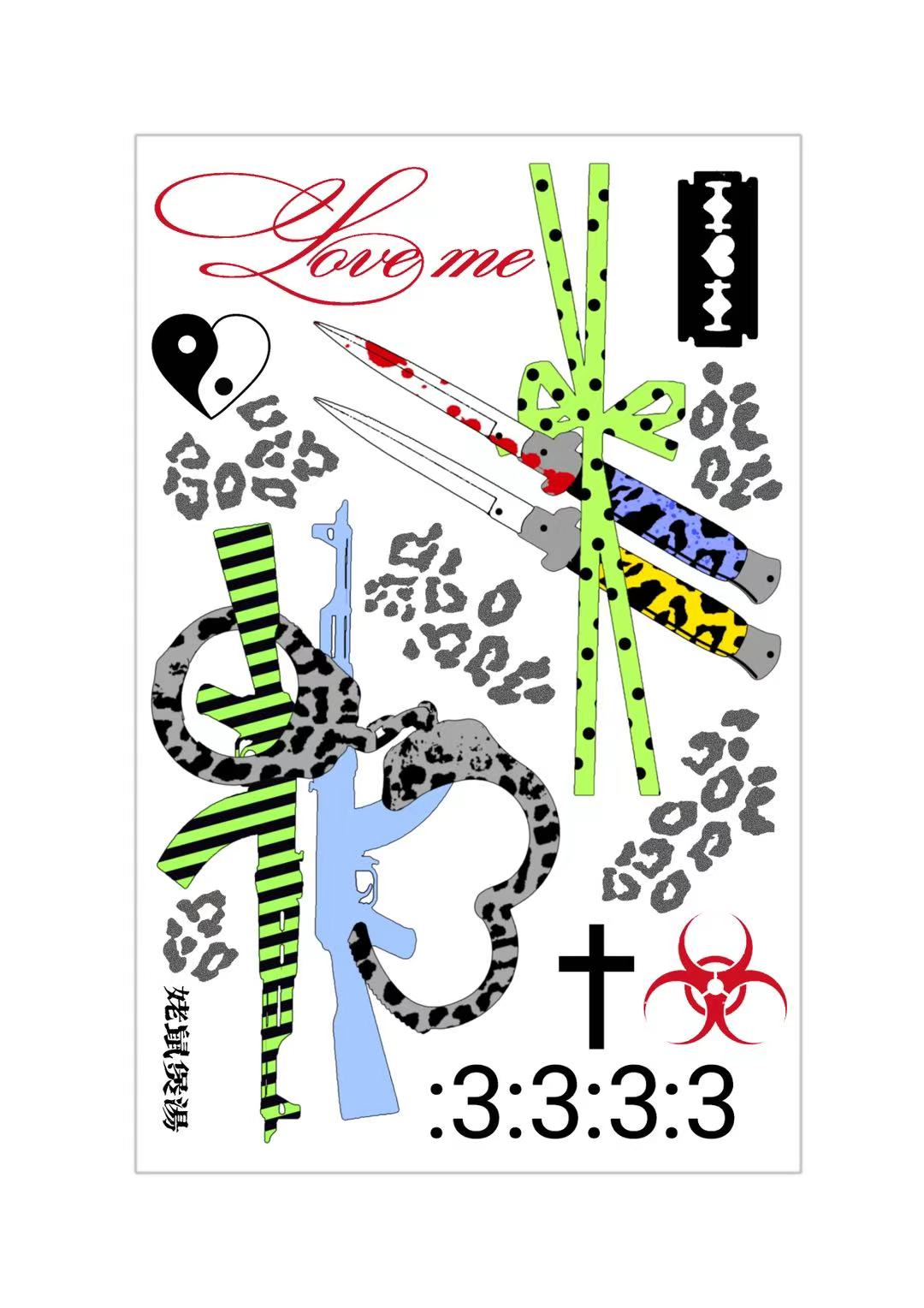 Tattoo Sticker Sheet 2